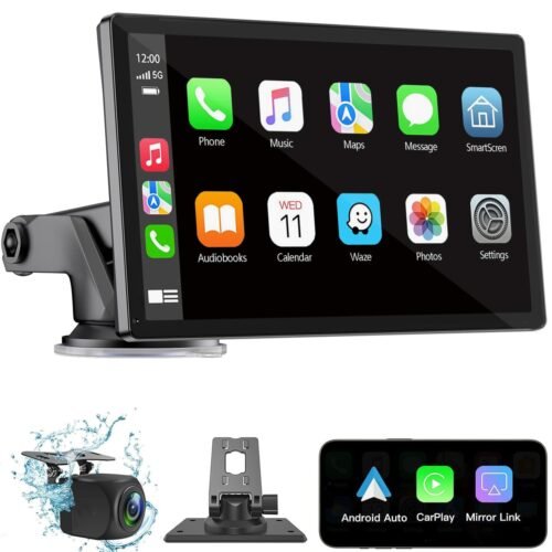 Wireless carplay navigation Touchscreen portable car media player with wireless stereo auto linking