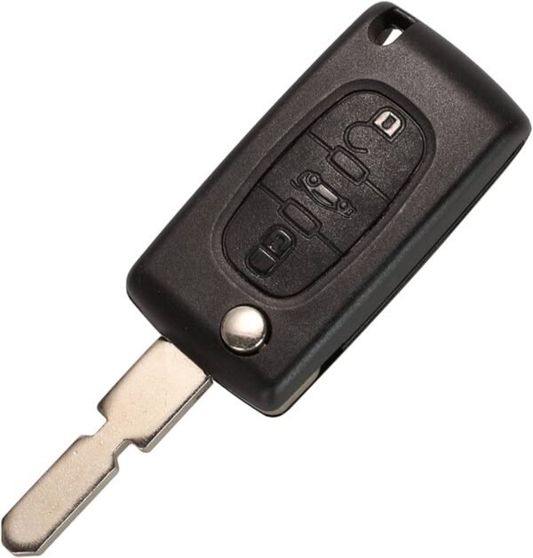3 Buttons Car Flip Remote Key Shell for Peugeot