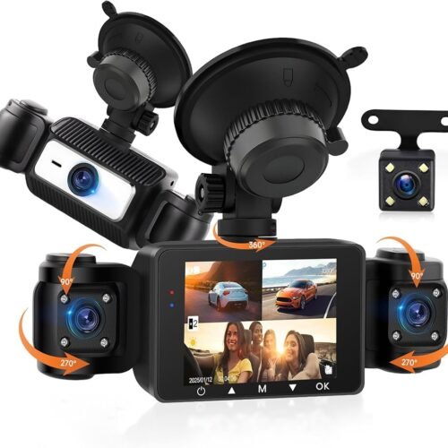 4 Channel Dash Cam Car 360 with 4 Camera FHD 1080P Front and Rear