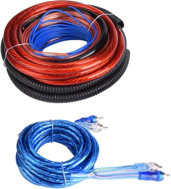 Subwoofer Amplifier Installation Cable 4 Gauge 2800W Car Audio Subwoofer Amplifier Speaker Installation Cable Kit Fuse Suit