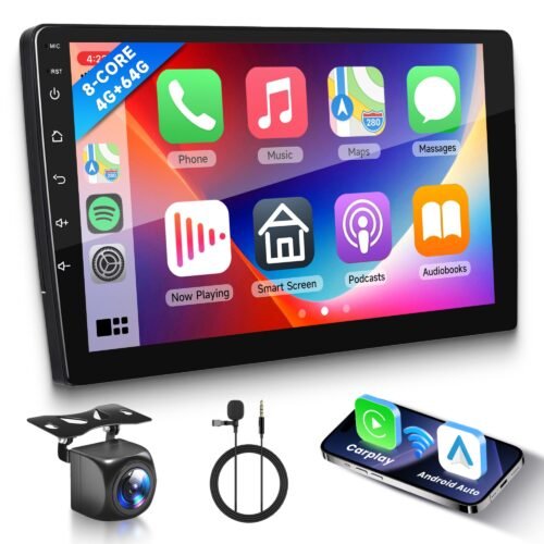 Carplay screen Android wireless car media player with IPS screen and reversing function