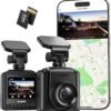 Dashcam Car WiFi 2K Mini Front Car Camera with 64GB Map Supports External GPS Module IPS Screen Ultra Night Vision